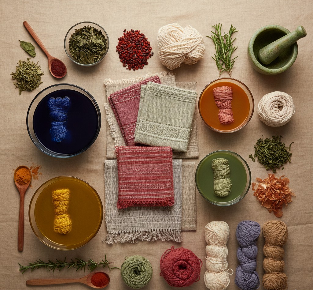 Natural dyes and colored fabrics